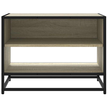 Tv-bänk sonoma-ek 61x40x46 cm konstruerat trä och metall
