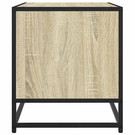 Tv-bänk sonoma-ek 61x40x46 cm konstruerat trä och metall