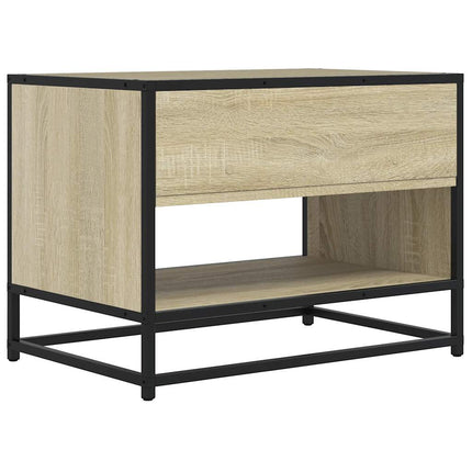 Tv-bänk sonoma-ek 61x40x46 cm konstruerat trä och metall