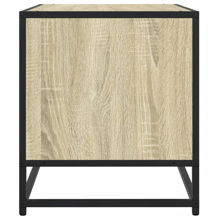 Tv-bänk sonoma-ek 91x40x46 cm konstruerat trä och metall