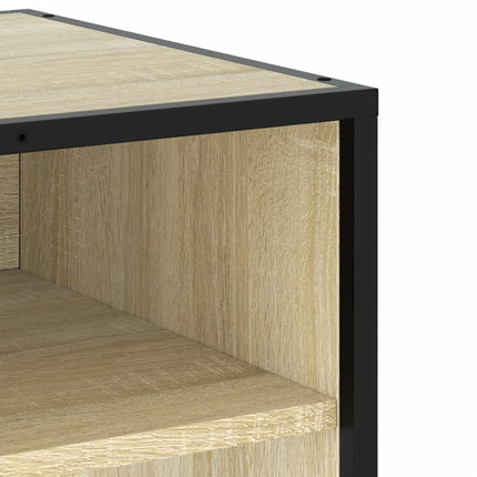 Tv-bänk sonoma-ek 91x40x46 cm konstruerat trä och metall