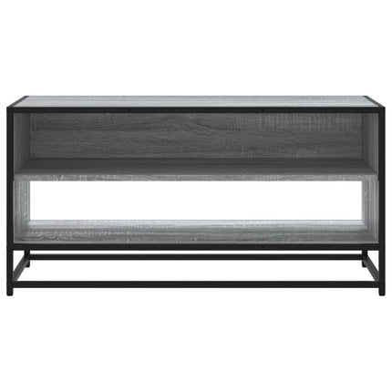 Tv-bänk grå sonoma 91x40x46 cm konstruerat trä och metall