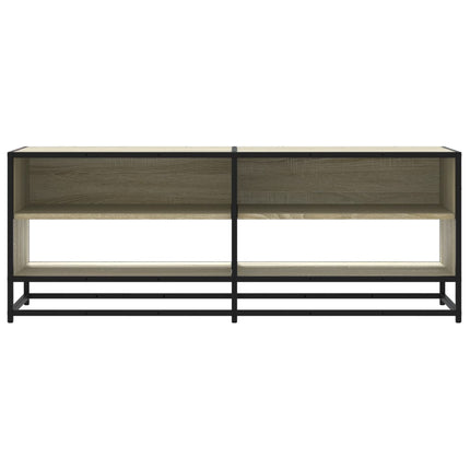 Tv-bänk sonoma-ek 120,5x40x46 cm konstruerat trä och metall