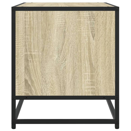 Tv-bänk sonoma-ek 120,5x40x46 cm konstruerat trä och metall