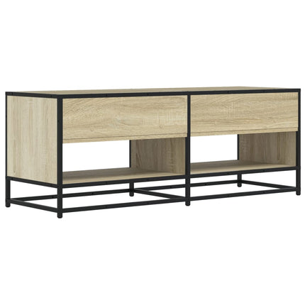 Tv-bänk sonoma-ek 120,5x40x46 cm konstruerat trä och metall