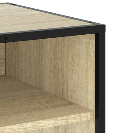 Tv-bänk sonoma-ek 120,5x40x46 cm konstruerat trä och metall