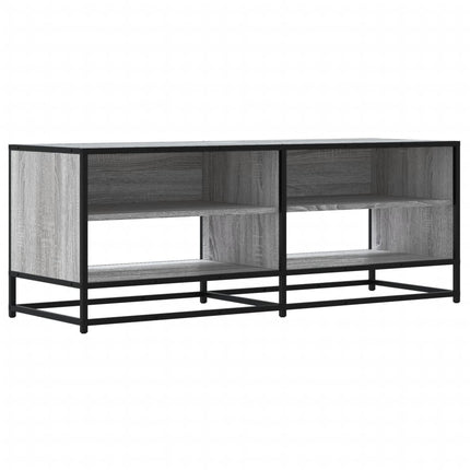 Tv-bänk grå sonoma 120,5x40x46 cm konstruerat trä och metall