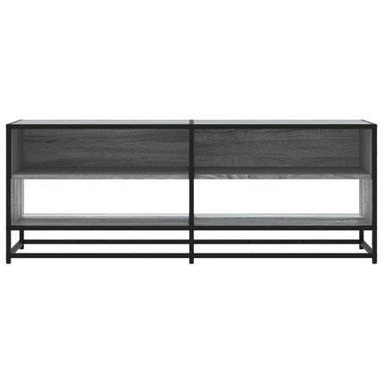 Tv-bänk grå sonoma 120,5x40x46 cm konstruerat trä och metall