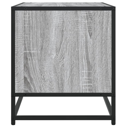 Tv-bänk grå sonoma 120,5x40x46 cm konstruerat trä och metall