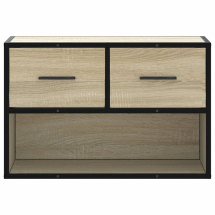 Tv-bänk sonoma-ek 60x31x39,5 cm konstruerat trä och metall