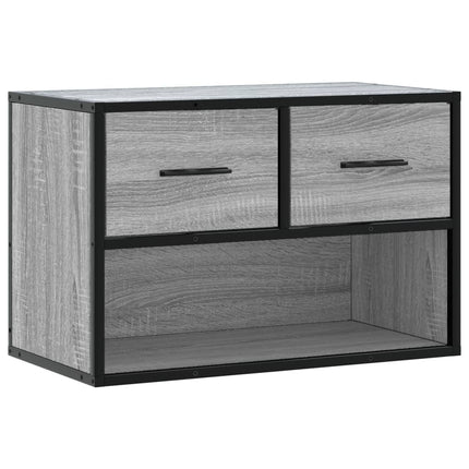 Tv-bänk grå sonoma 60x31x39,5 cm konstruerat trä och metall