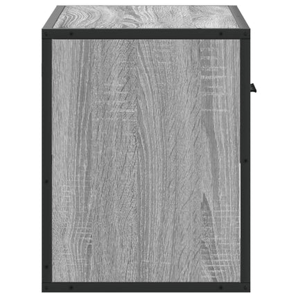 Tv-bänk grå sonoma 60x31x39,5 cm konstruerat trä och metall