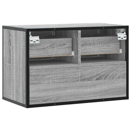 Tv-bänk grå sonoma 60x31x39,5 cm konstruerat trä och metall