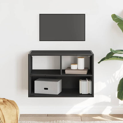 Tv-bänk svart 60x31x39,5 cm konstruerat trä och metall