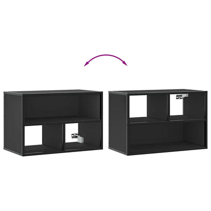 Tv-bänk svart 60x31x39,5 cm konstruerat trä och metall