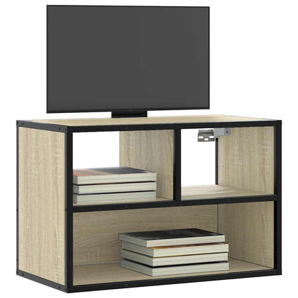 Tv-bänk sonoma-ek 60x31x39,5 cm konstruerat trä och metall