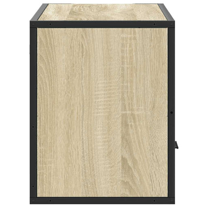 Tv-bänk sonoma-ek 80x31x39,5 cm konstruerat trä och metall