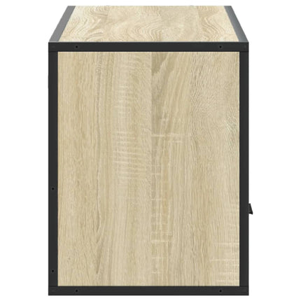 Tv-bänk sonoma-ek 100x31x39,5 cm konstruerat trä och metall