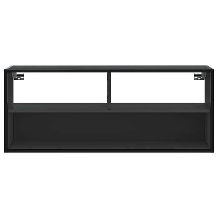 Tv-bänk svart 100x31x39,5 cm konstruerat trä och metall