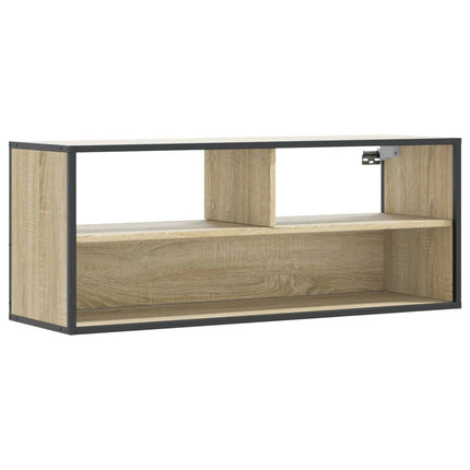Tv-bänk sonoma-ek 100x31x39,5 cm konstruerat trä och metall