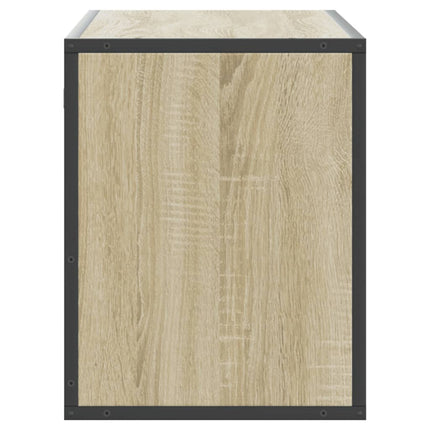 Tv-bänk sonoma-ek 100x31x39,5 cm konstruerat trä och metall