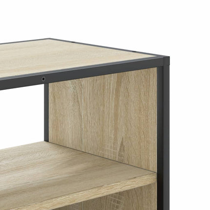 Tv-bänk sonoma-ek 100x31x39,5 cm konstruerat trä och metall