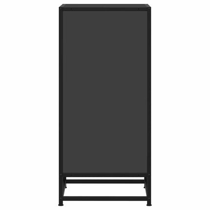 Skänk svart 35,5x35x76 cm konstruerat trä och metall
