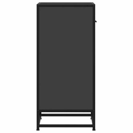 Skänk svart 35,5x35x76 cm konstruerat trä och metall