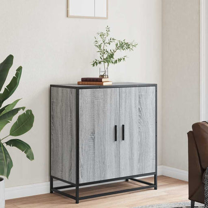 Skänk grå sonoma 68x35x76 cm konstruerat trä och metall