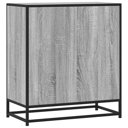 Skänk grå sonoma 68x35x76 cm konstruerat trä och metall