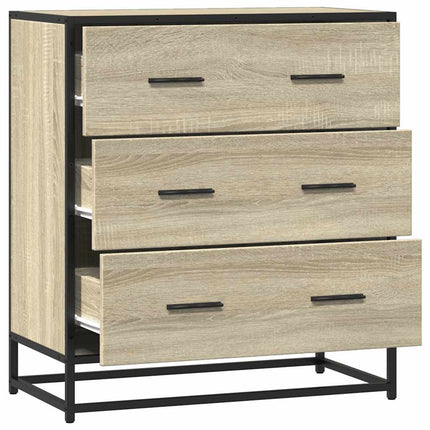 Skänk sonoma-ek 68x35x76 cm konstruerat trä och metall