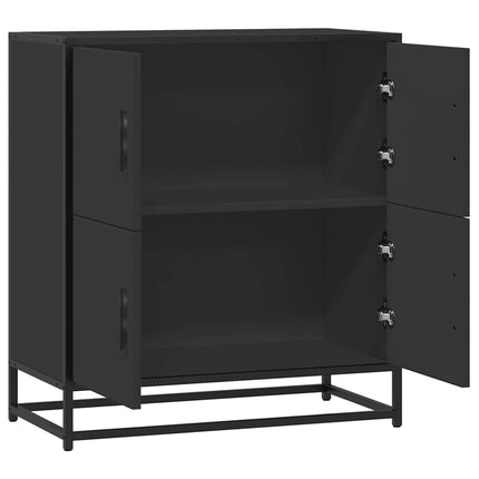 Skänk svart 68x35x76 cm konstruerat trä