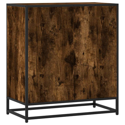 Skänk rökfärgad ek 68x35x76 cm konstruerat trä