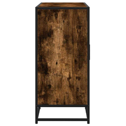 Skänk rökfärgad ek 94x35x76 cm konstruerat trä