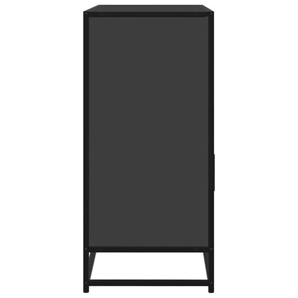 Skänk svart 100x35x76 cm konstruerat trä