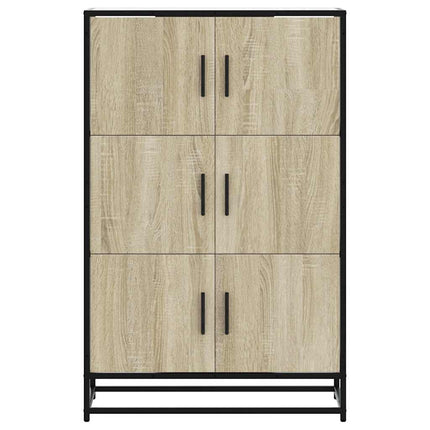 Högskåp sonoma-ek 68x35x106,5 cm konstruerat trä och metall