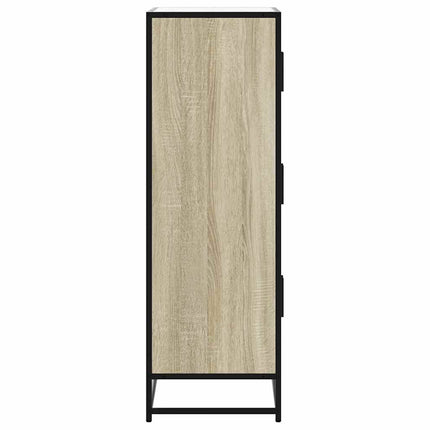 Högskåp sonoma-ek 68x35x106,5 cm konstruerat trä och metall