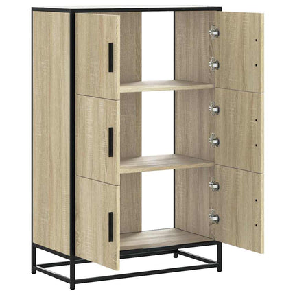 Högskåp sonoma-ek 68x35x106,5 cm konstruerat trä och metall