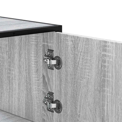 Högskåp grå sonoma 68x35x106,5 cm konstruerat trä och metall