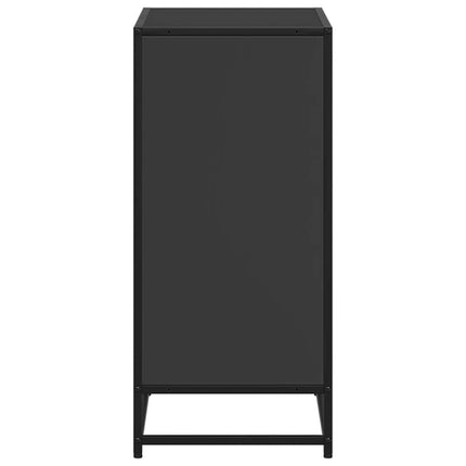 Bokskåp svart 60x35x76 cm konstruerat trä