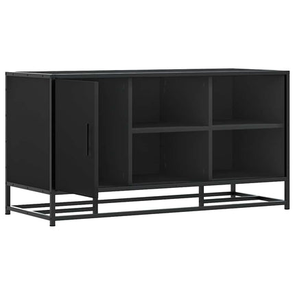 Skobänk svart 100x40x53,5 cm konstruerat trä och metall