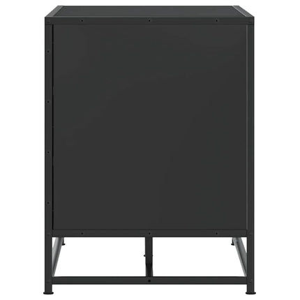 Skobänk svart 100x40x53,5 cm konstruerat trä och metall