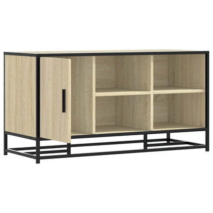 Skobänk sonoma-ek 100x40x53,5 cm konstruerat trä och metall
