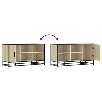 Skobänk sonoma-ek 100x40x53,5 cm konstruerat trä och metall