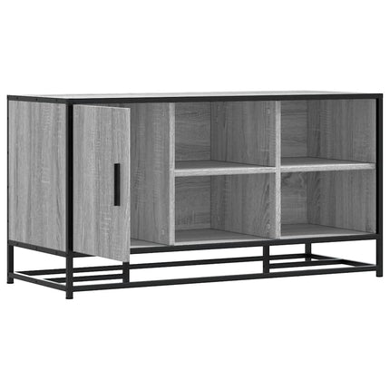 Skobänk grå sonoma 100x40x53,5 cm konstruerat trä och metall
