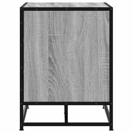 Skobänk grå sonoma 100x40x53,5 cm konstruerat trä och metall