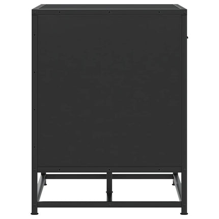 Skobänk svart 60x40x53,5 cm konstruerat trä och metall
