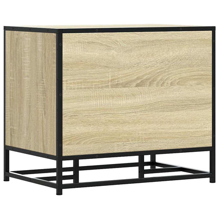 Skobänk sonoma-ek 60x40x53,5 cm konstruerat trä och metall