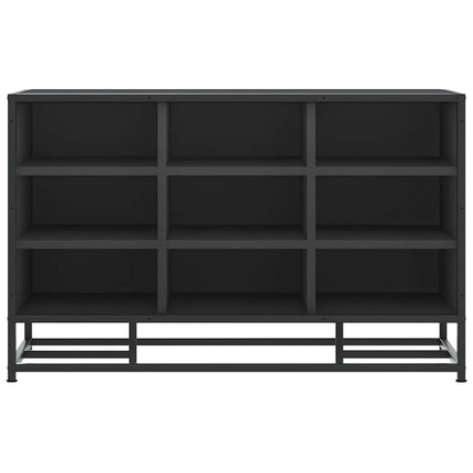 Skobänk svart 84x40x53,5 cm konstruerat trä och metall