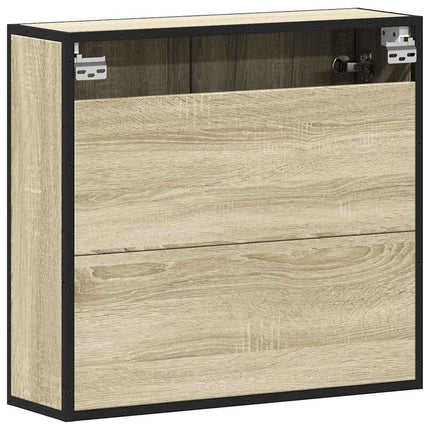 Badrumsspegelskåp Sonoma Ek 65x20x60 cm konstruerat trä
